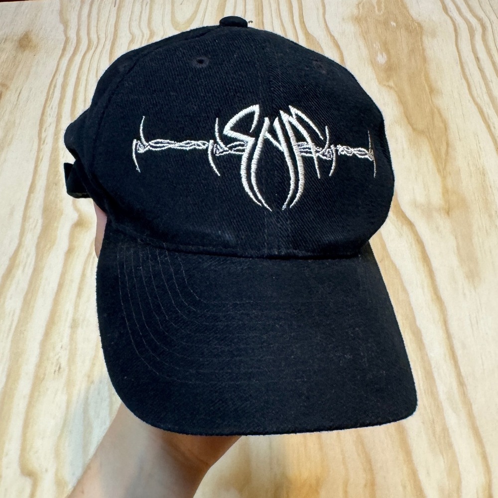 Otto Cap SNF Slave No More Tribal Barbed Wire Black Adjustable Strapback Hat